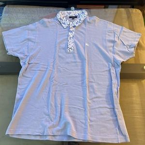 Burberry Polo Light Blue Floral Size XXL
